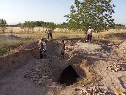 Yakkabogʼdagi 14 – 15-asrlarga oid maqbarada qazish ishlari olib borildi